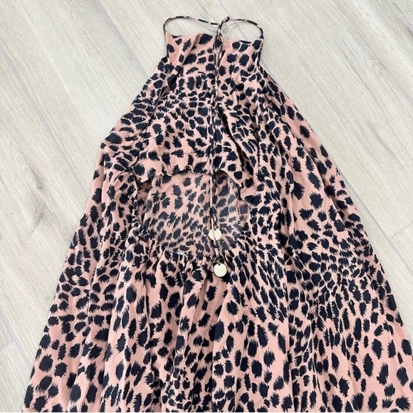 ZIMMERMANN sundown leopard animal print halter maxi dress sz 1 small black brown - Picture 7 of 11